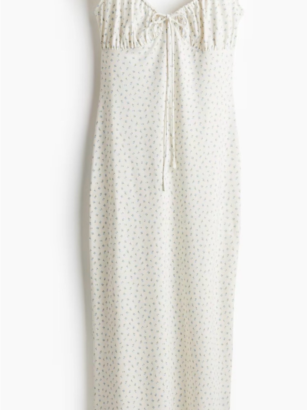 H&M Cream Floral Midi Dress